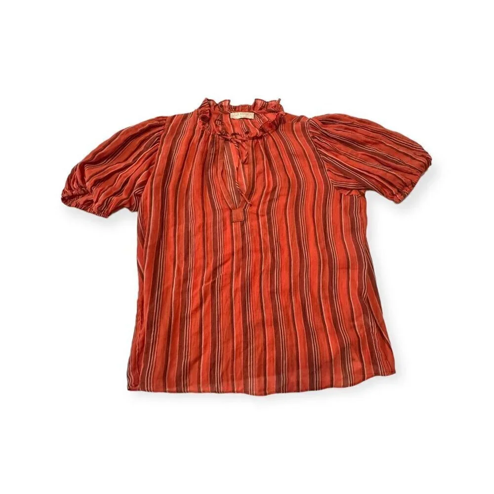Ulla Johnson Oona Blouse, puff sleeves, Size 2